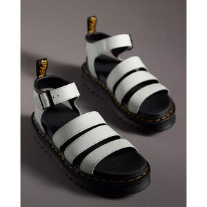 Dr. Martens Blaire White Leather Quad Sandals Women’s 10 Platform
